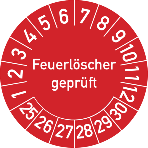 Pruefplakette_Feuerloescher_geprueft_rot_30mm_2018