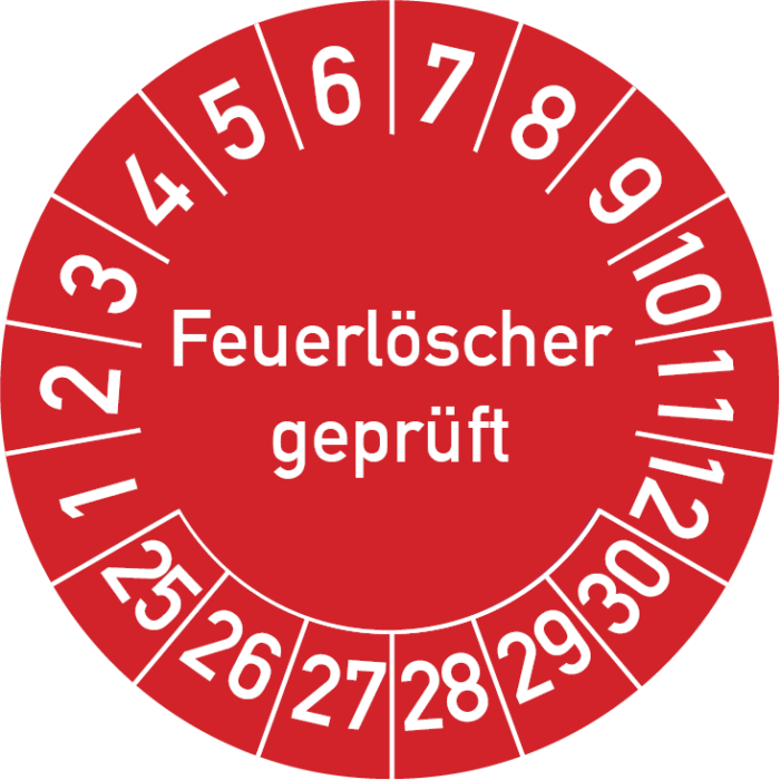 Pruefplakette_Feuerloescher_geprueft_rot_30mm_2018